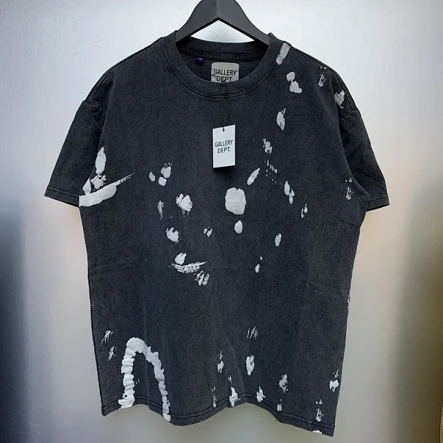 Gallery Dept. T-Shirts Paint-splatter short-sleeve T-shirt product detail image 1
