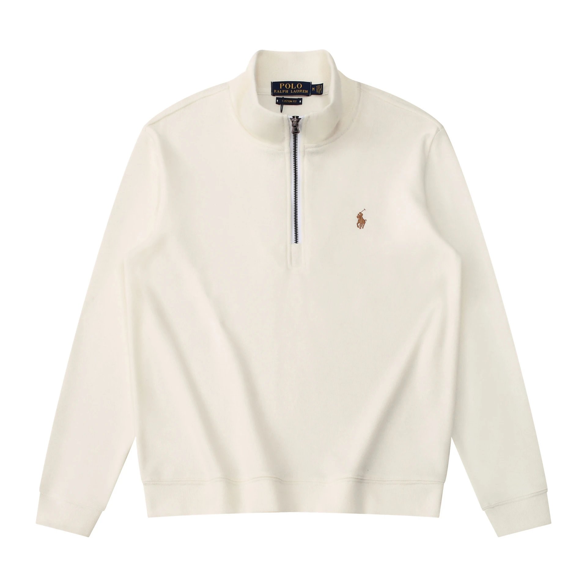 603 Half-Zip White Gold Horse