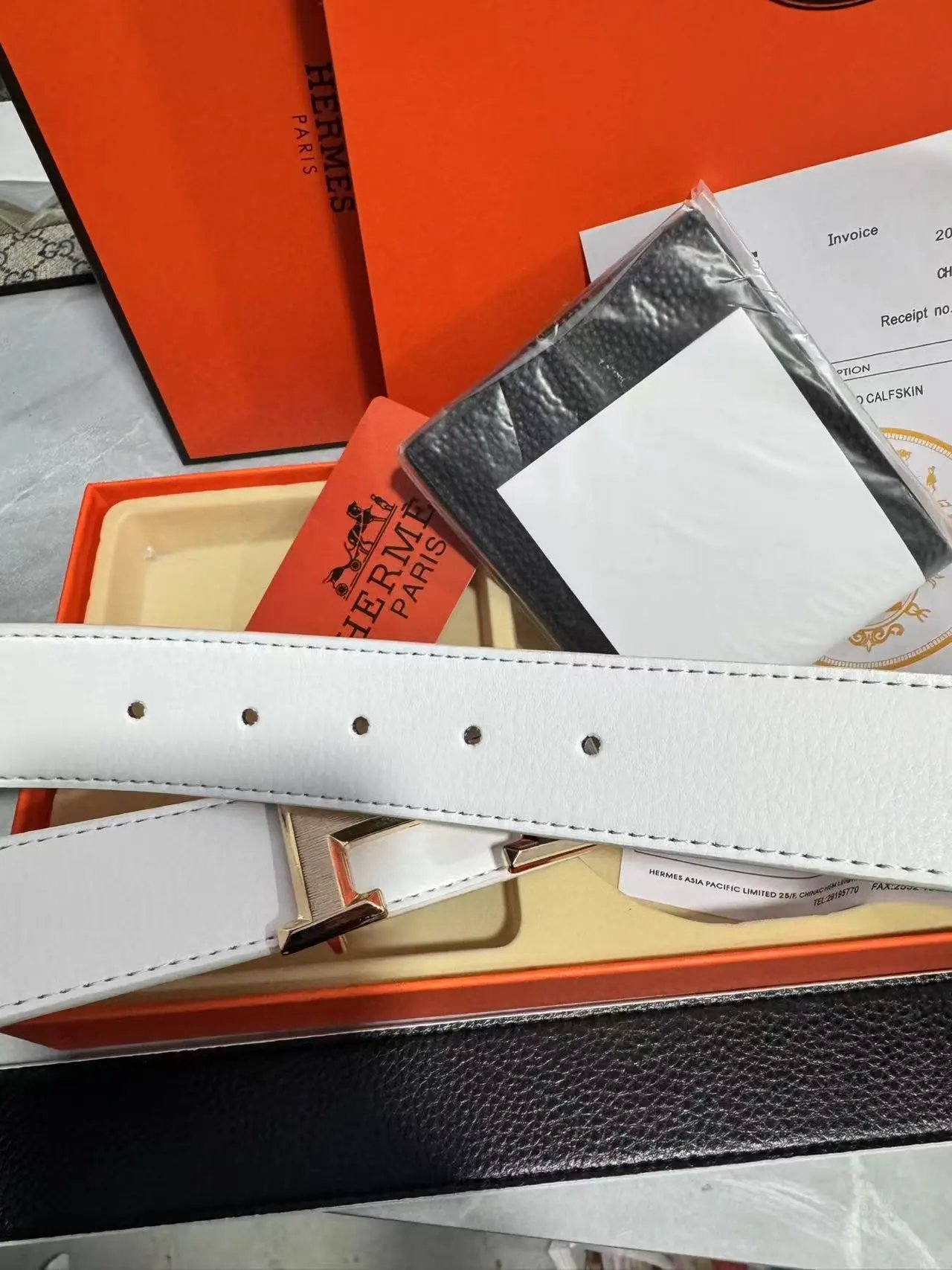 White H Gold Buckle Set
