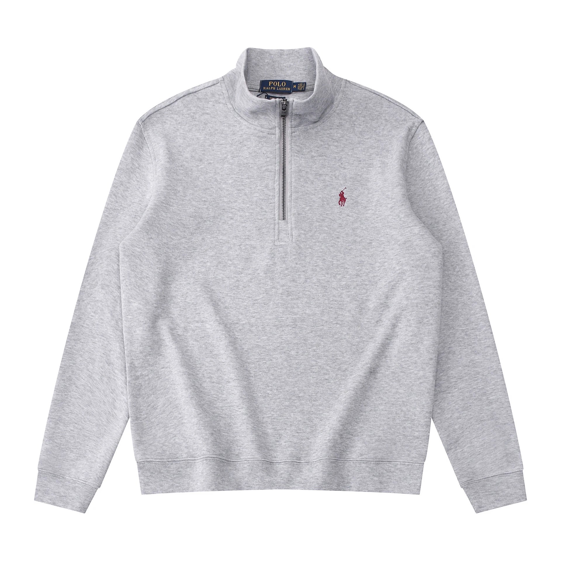 603 Half-Zip Grey Red Horse