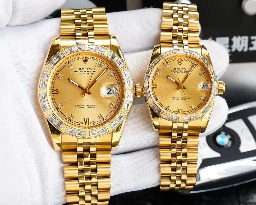Rolex Watches Day-Date with diamond-set bezel and bracelet image 7