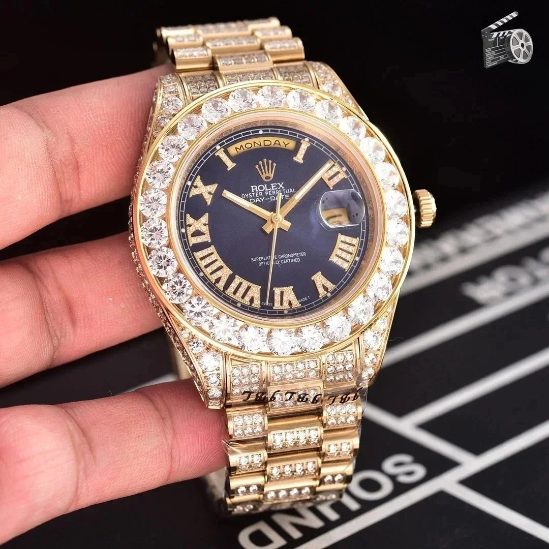 Rolex Watches Day-Date with diamond-set bezel and bracelet — 19