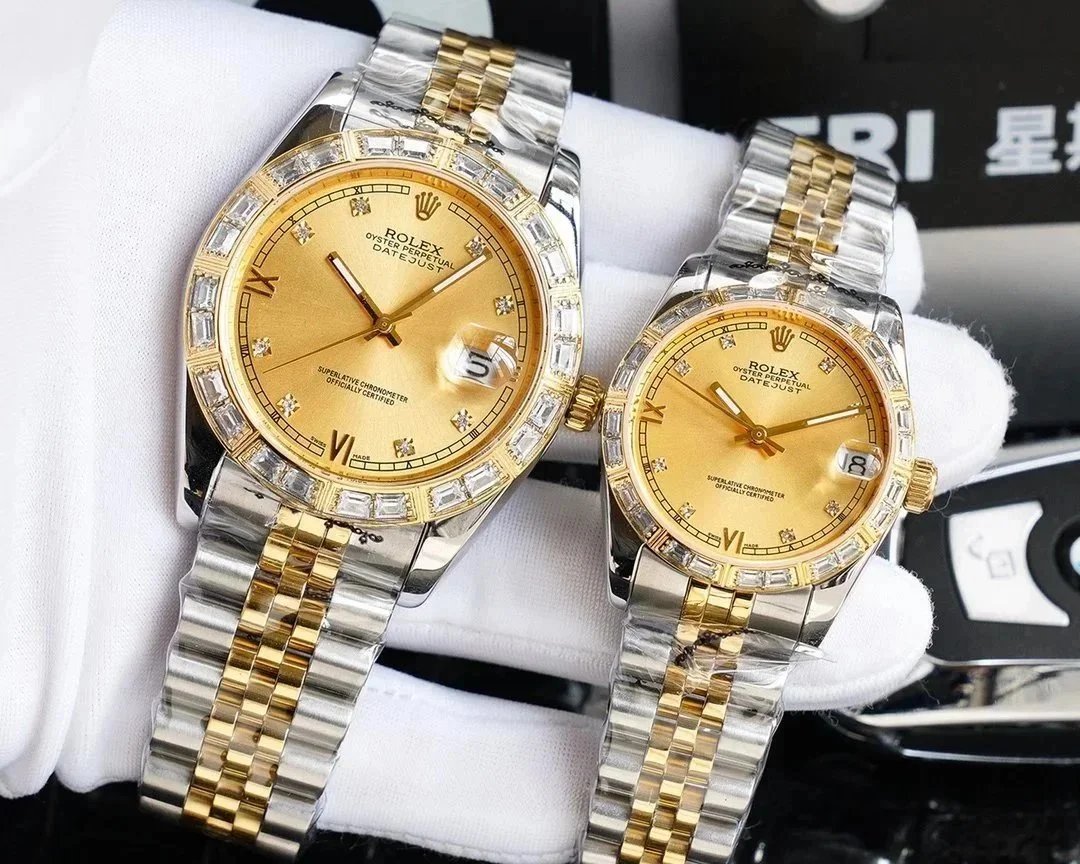 Rolex Watches Day-Date with diamond-set bezel and bracelet image 9