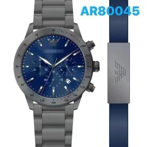 Ar11306 Chronograph Blue Dial Stainless Steel Watch - 15