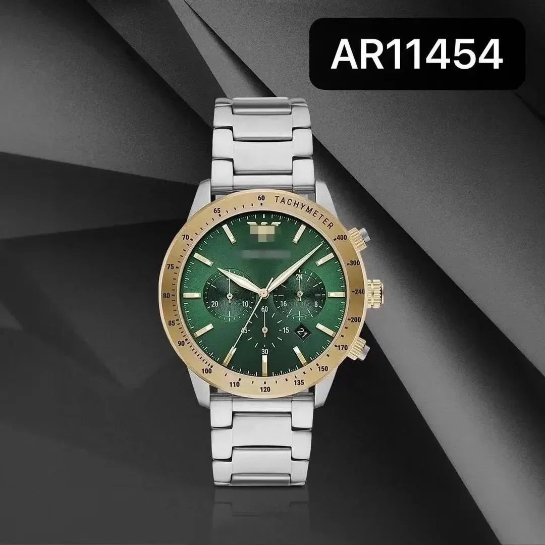 Ar11306 Chronograph Blue Dial Stainless Steel Watch - 11