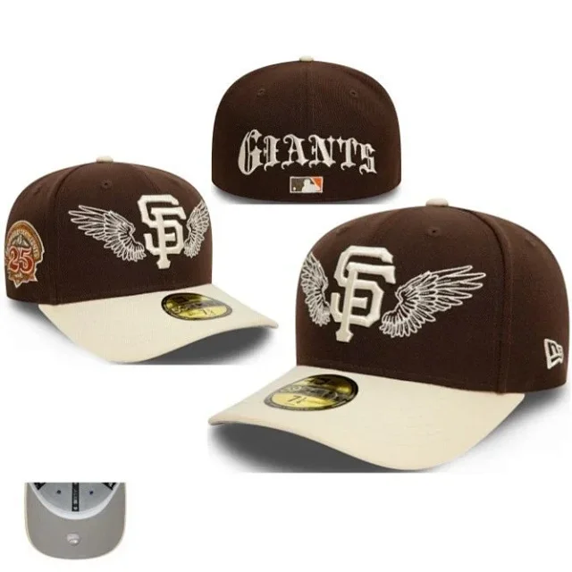 New Era Hats Curved-Brim Baseball Cap with Wing Embroidery product detail image 3