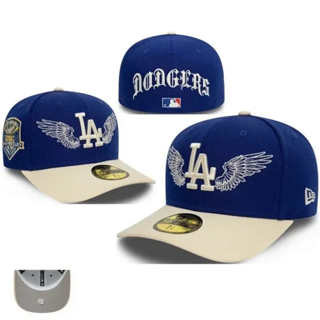 New Era Hats Curved-Brim Baseball Cap with Wing Embroidery product detail image 4