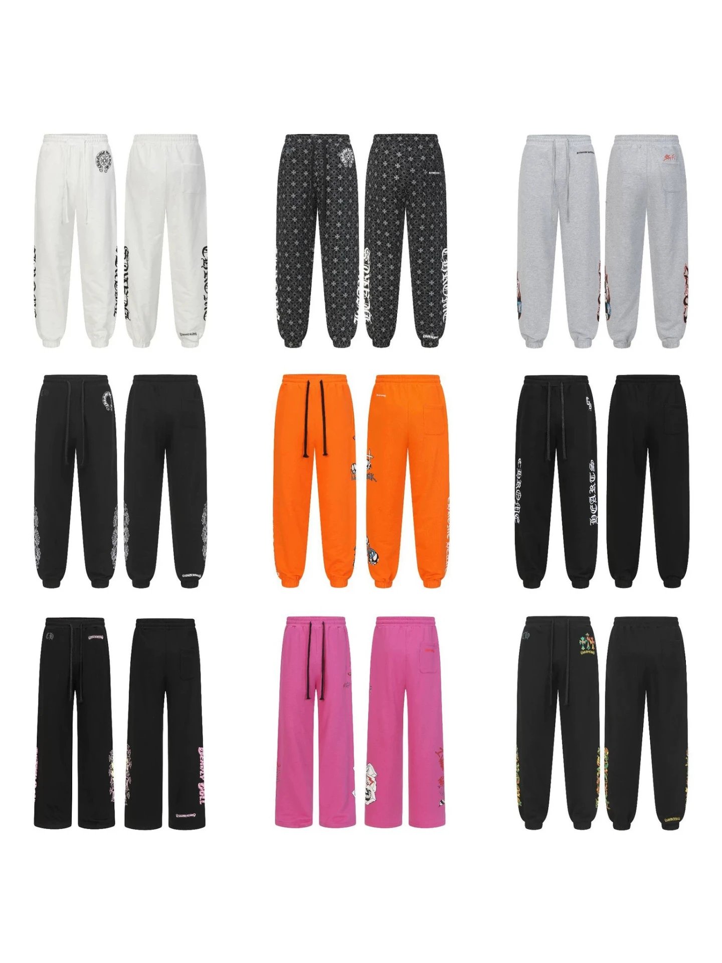 Cross-Border Exclusive Correct Version Chrome Hearts Fall/Winter New American Casual Sweatpants Jogger Pants Unisex Wholesale Single Piece