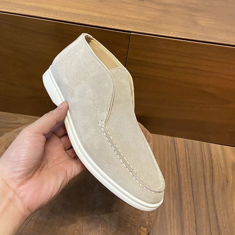 Luxury top plus size high top women loafer slip on summer walk ankle boots couple casual shoes