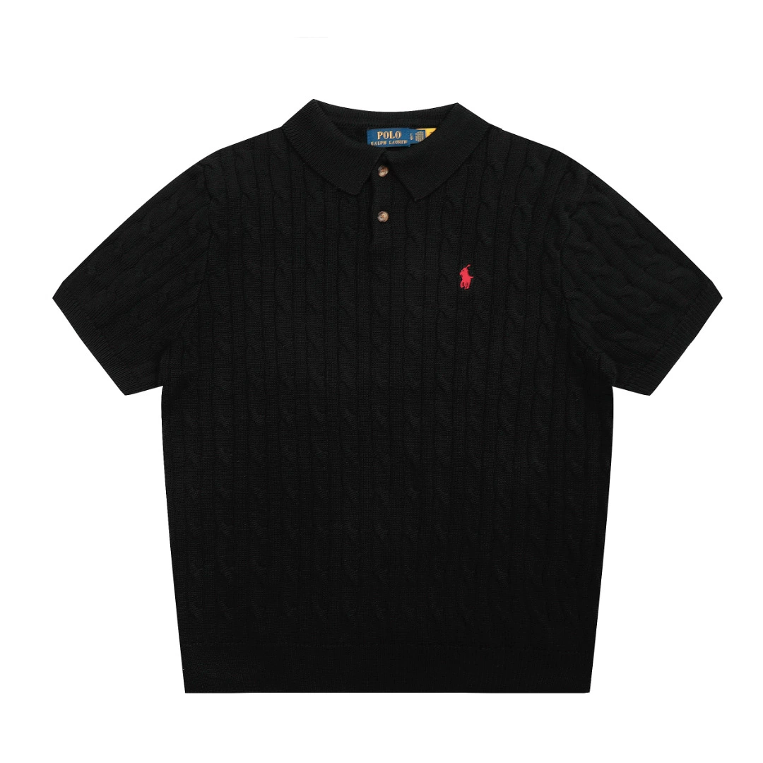 Stand Collar Knit Short Sleeve 2