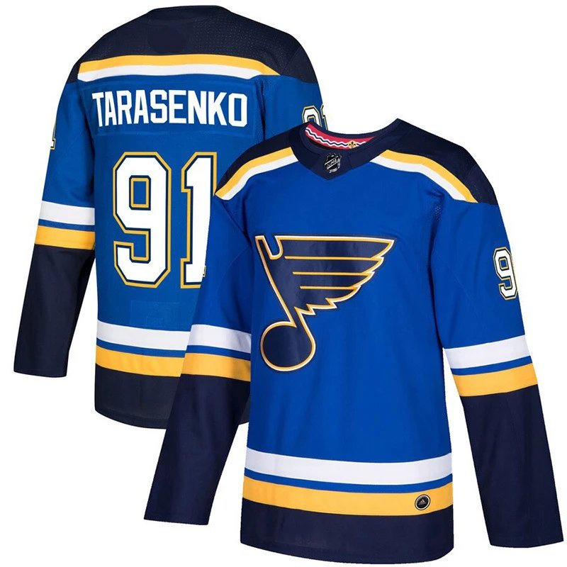 St. Louis Blues Vladimir Tarasenko #91 Authentic NHL Jersey Blue - 1
