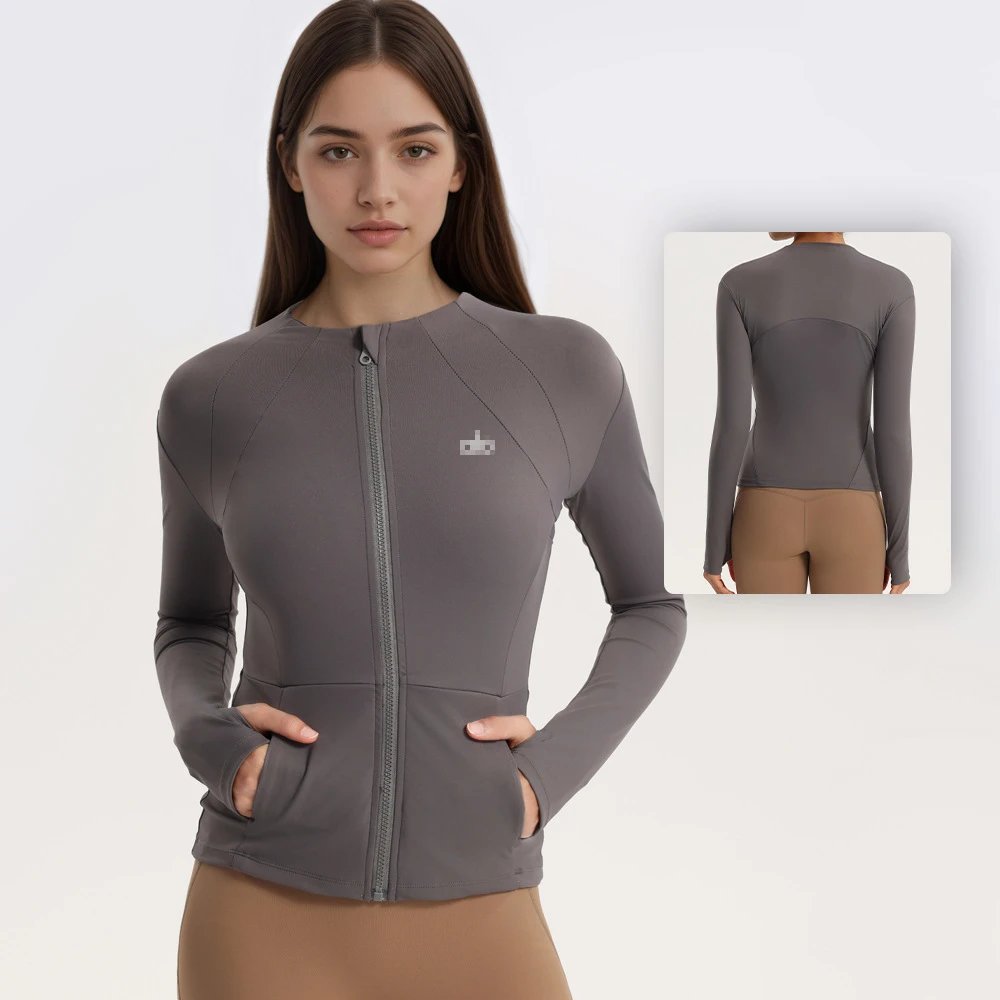 alo同款瑜伽外套收腰修身速干百搭健身yoga运动服女长袖晨跑上衣
