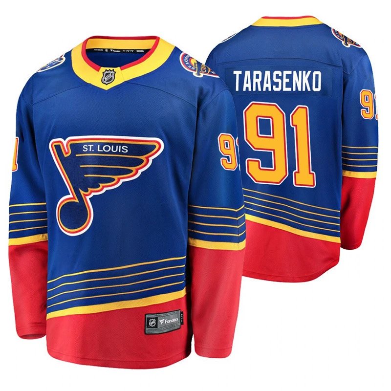 St. Louis Blues Vladimir Tarasenko #91 Fanatics Authentic Alternate Jersey Blue/Red - 1