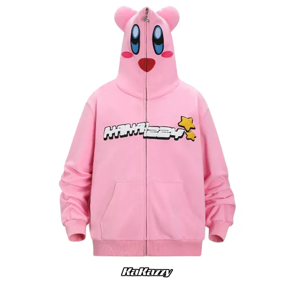 KaKazzy Kirby Hoodie Pink Full-Zip Hoodie - 1