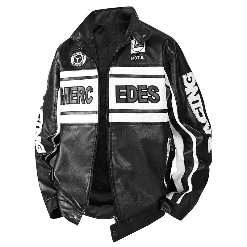 Tier Motorcycle Fleece PU Jacket