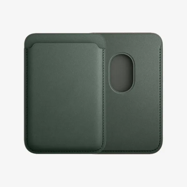 Apple Leather Wallet with MagSafe Forest Green Card Holder - 1