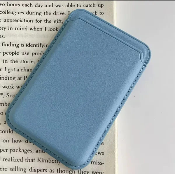 Apple MagSafe Wallet Sky Blue Leather - 1