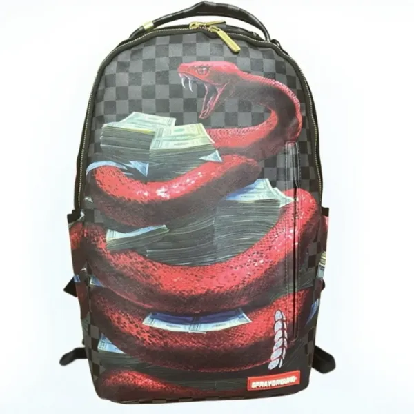 Sprayground Money Snake Checkered Backpack - 1