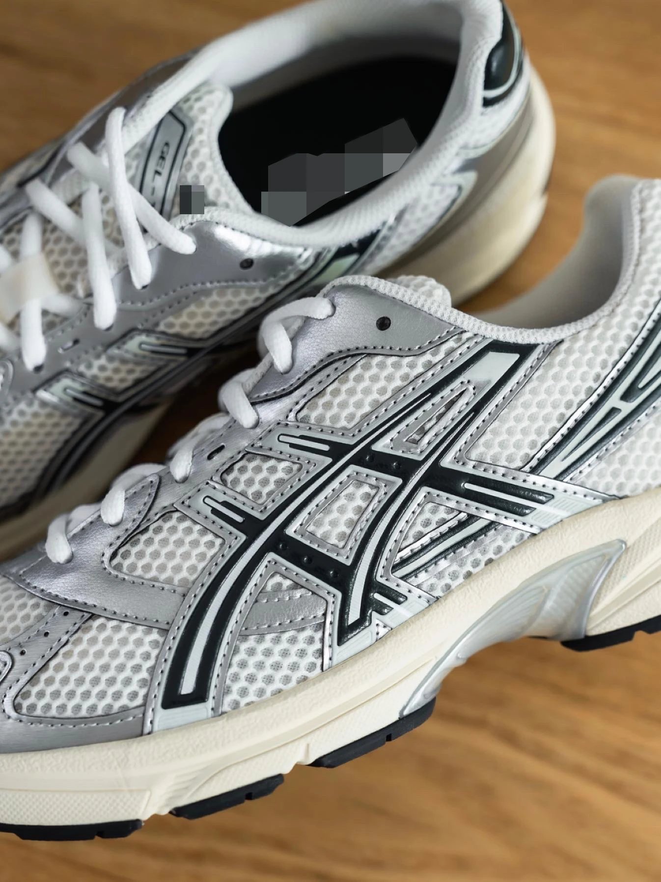 Asics Gel-1130 Black Silver Running Shoes - 24