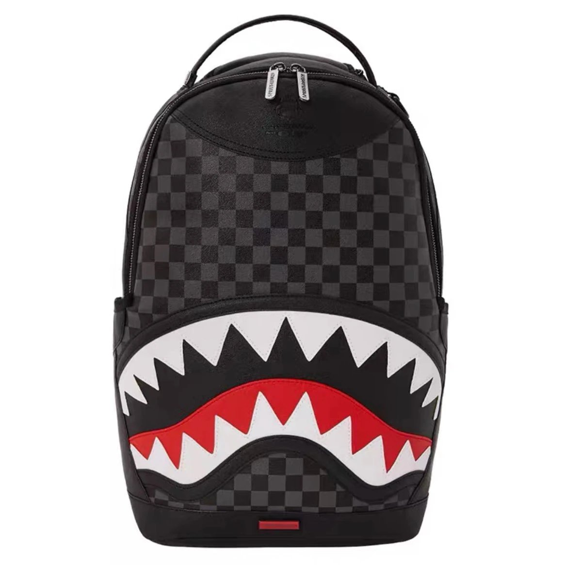 Sprayground Shark Mouth Checkered Black Backpack - 1