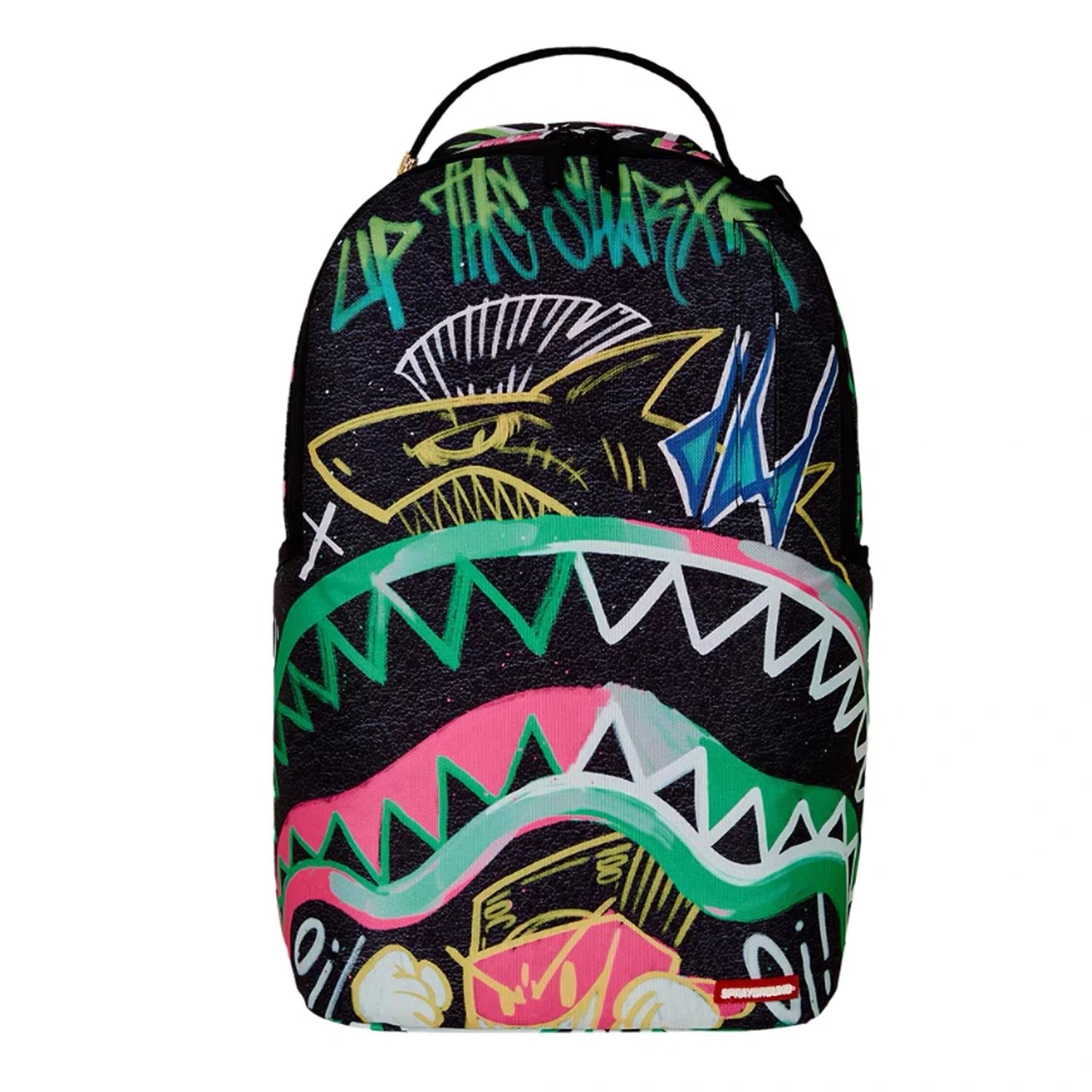 Sprayground Up The Shark Multicolor Graffiti Backpack - 1
