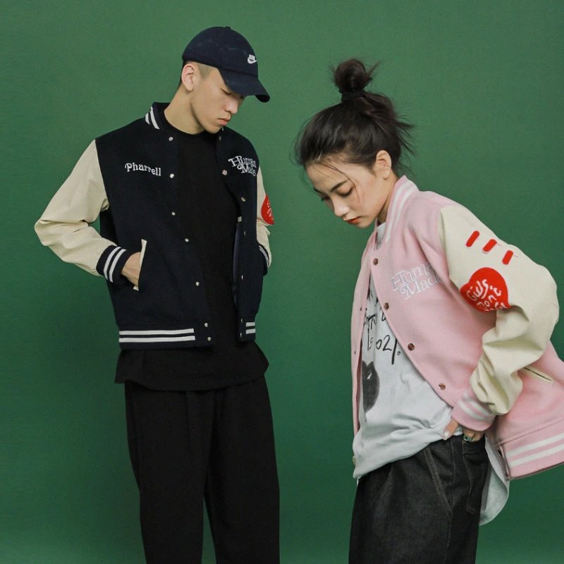 Human Made Tiger Varsity Jacket Green Yellow - 7