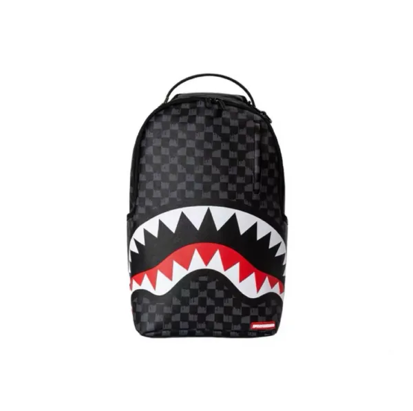 Sprayground Shark Mouth Checkered Black Backpack - 1