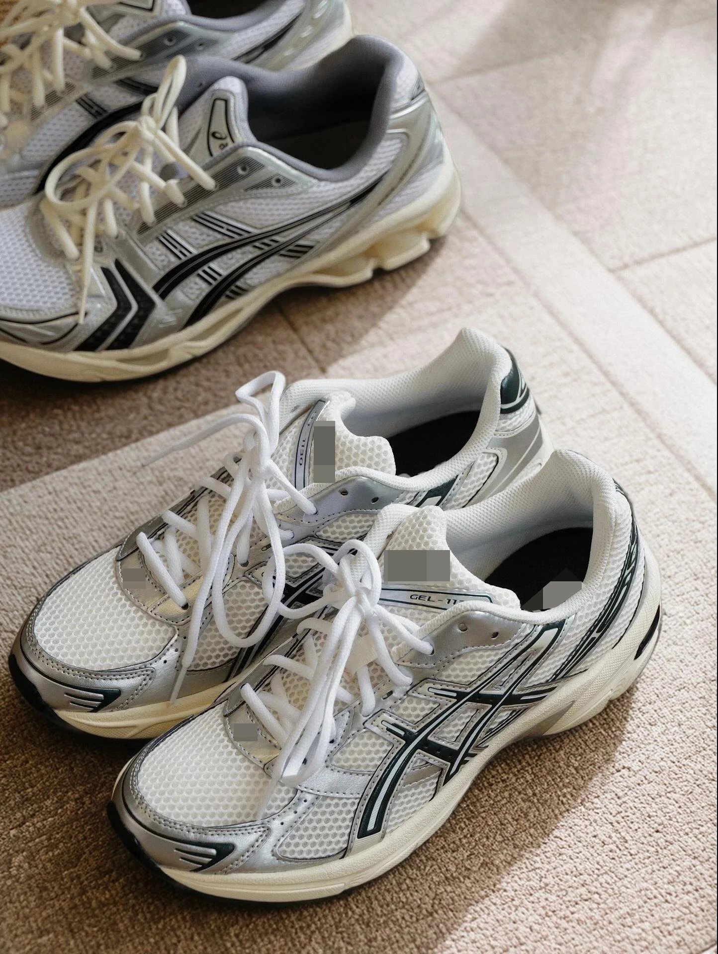 Asics Gel-1130 Black Silver Running Shoes - 13