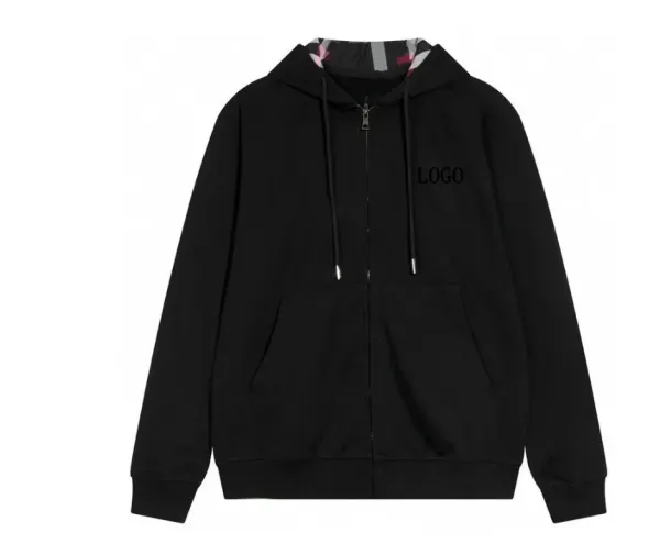 Burberry Zip-Up Hoodie Gray - 5