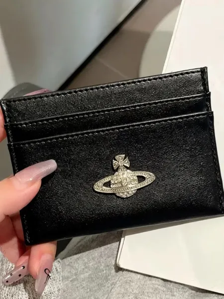 Design Guess Triangle Logo Black Short Wallet - 13
