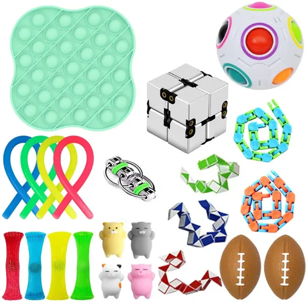 Fidget Toy Advent Calendar Multicolor Stress Relief Toys Set - 7