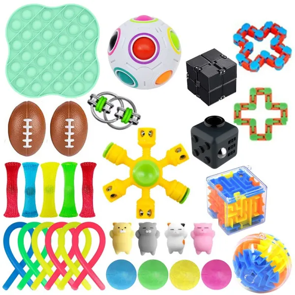 Fidget Toy Advent Calendar Multicolor Stress Relief Toys Set - 8