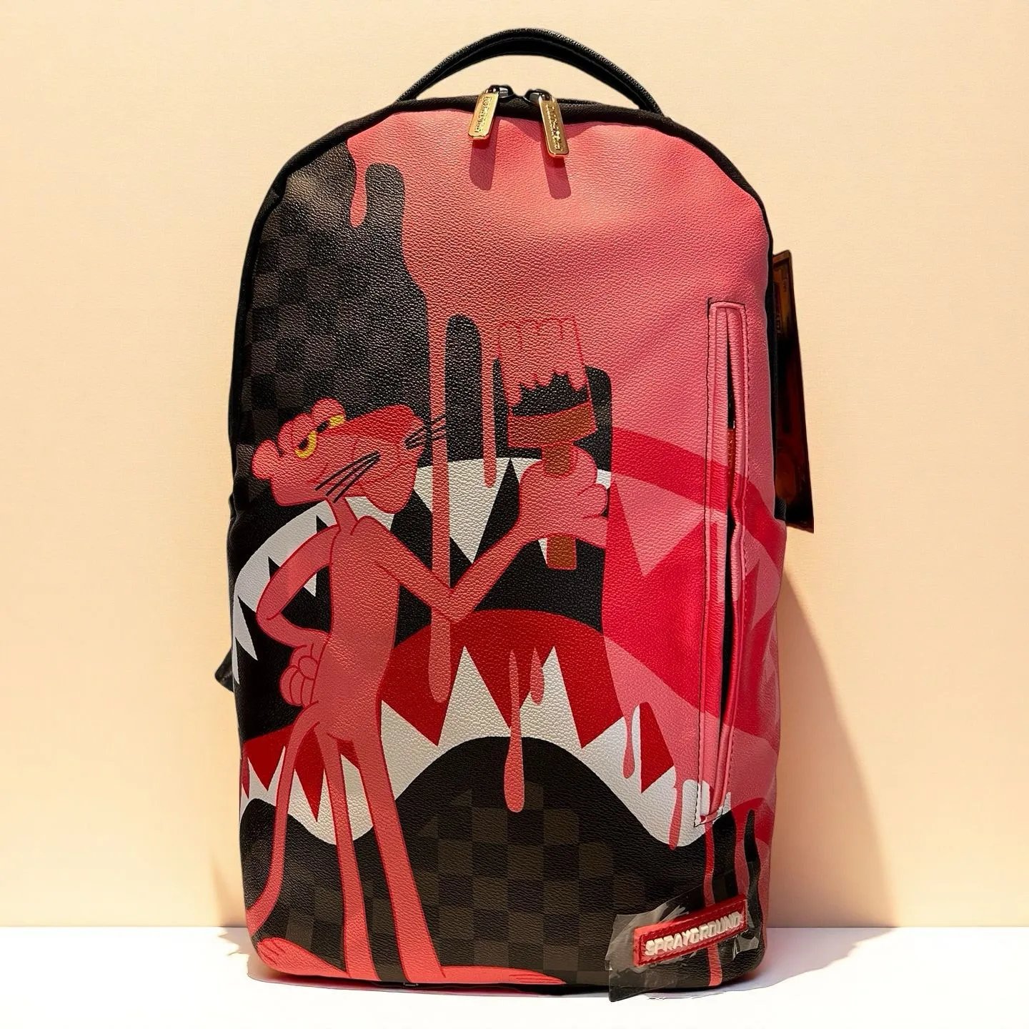 Sprayground x Pink Panther Paintbrush Shark Mouth Backpack - 1