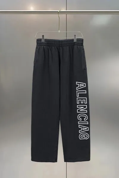 Balenciaga Logo Print Sweatpants Black - 4