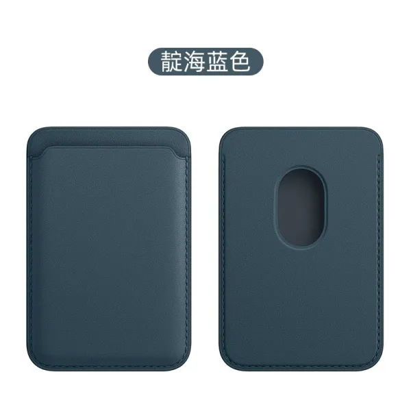 Apple MagSafe Wallet Deep Navy Leather Card Holder - 1