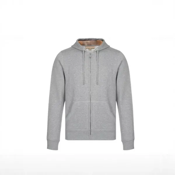 Burberry Zip-Up Hoodie Gray - 1