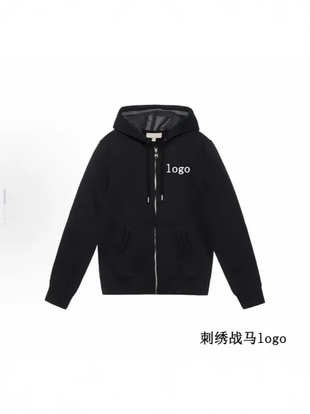 Burberry Zip-Up Hoodie Gray - 7