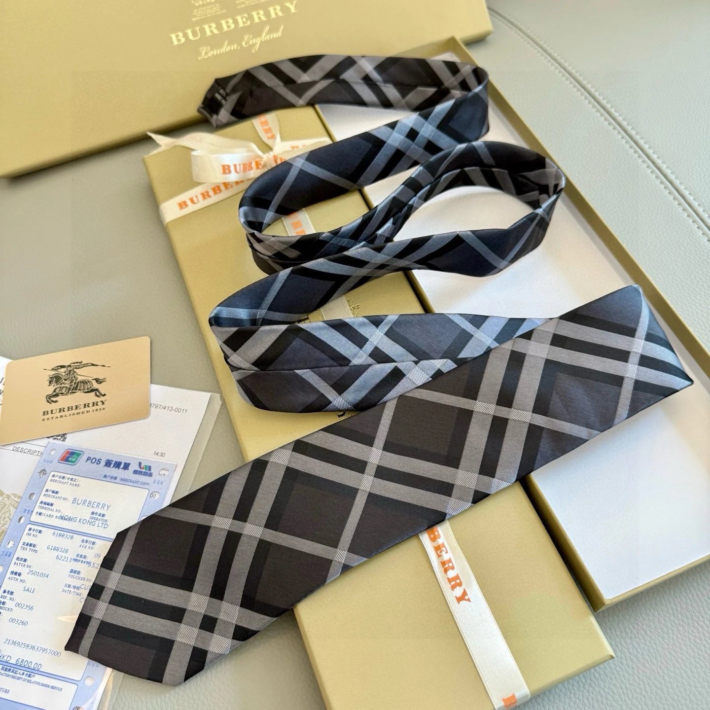 Burberry Ties Check Pattern Silk Tie image 7