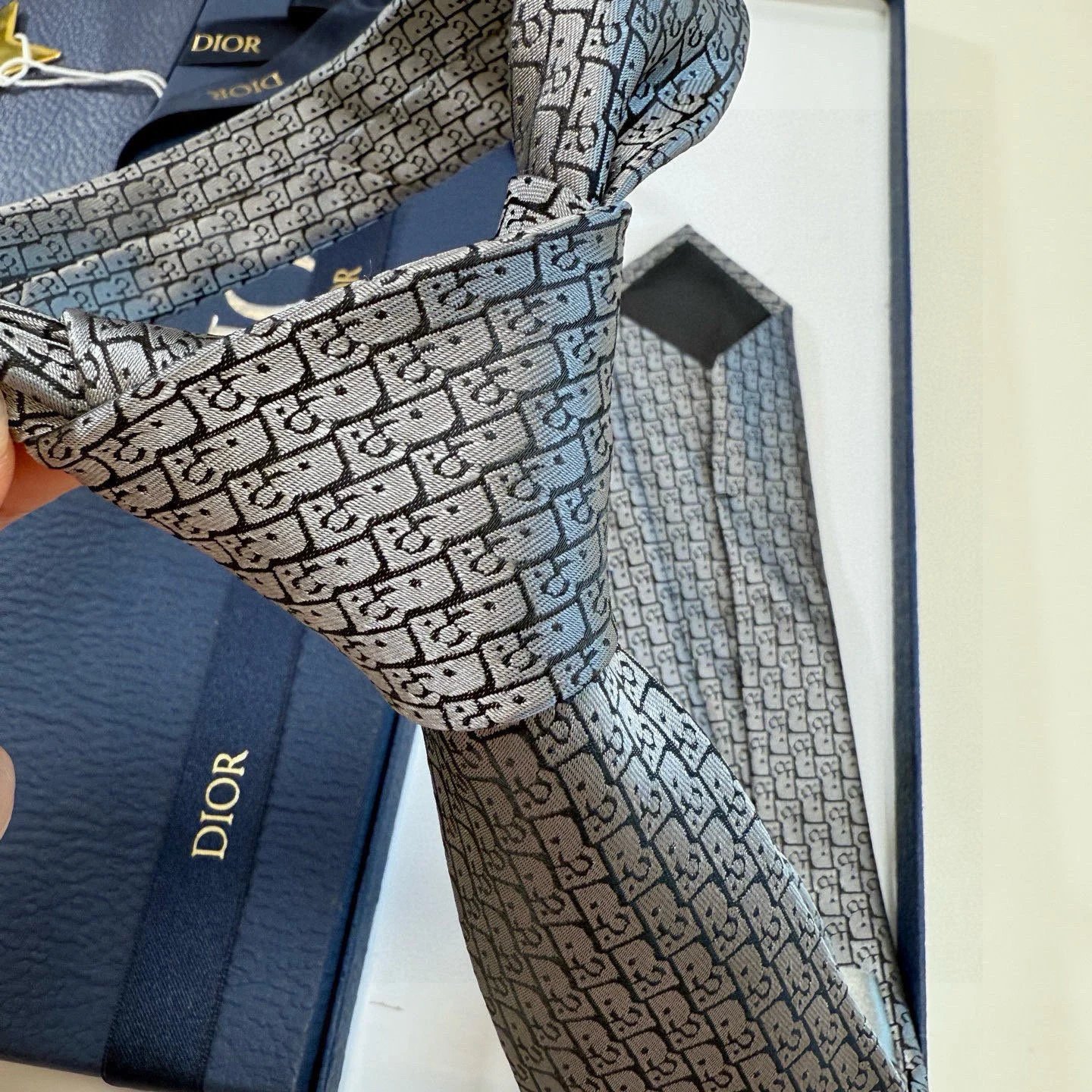 Dior Ties All-over geometric monogram print image 7