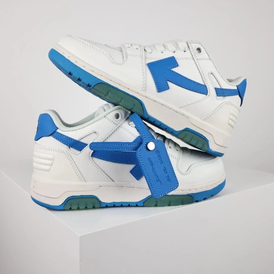 Off-White Diagonal Arrow Low White Pink Sneakers - 7