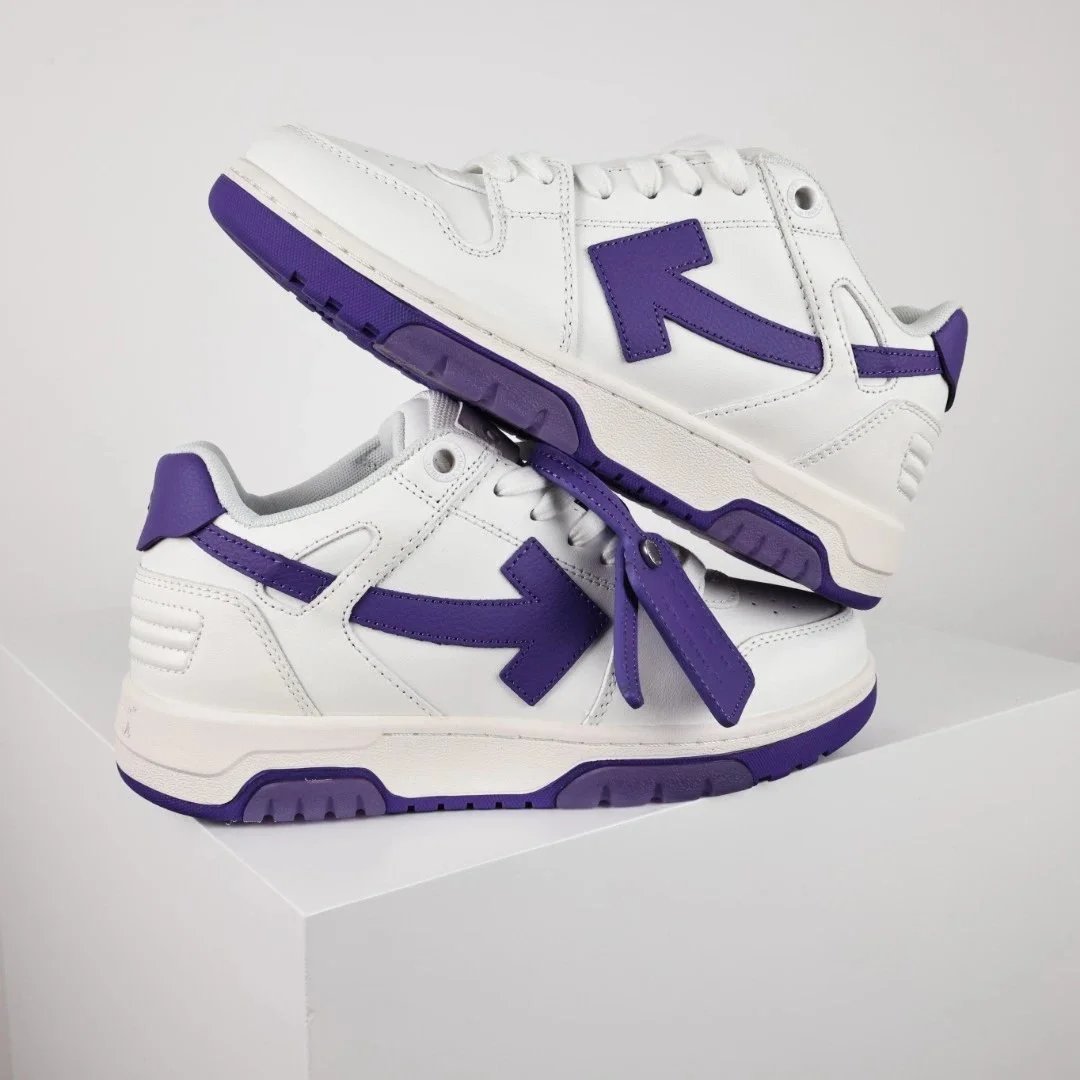 Off-White Diagonal Arrow Low White Pink Sneakers - 23