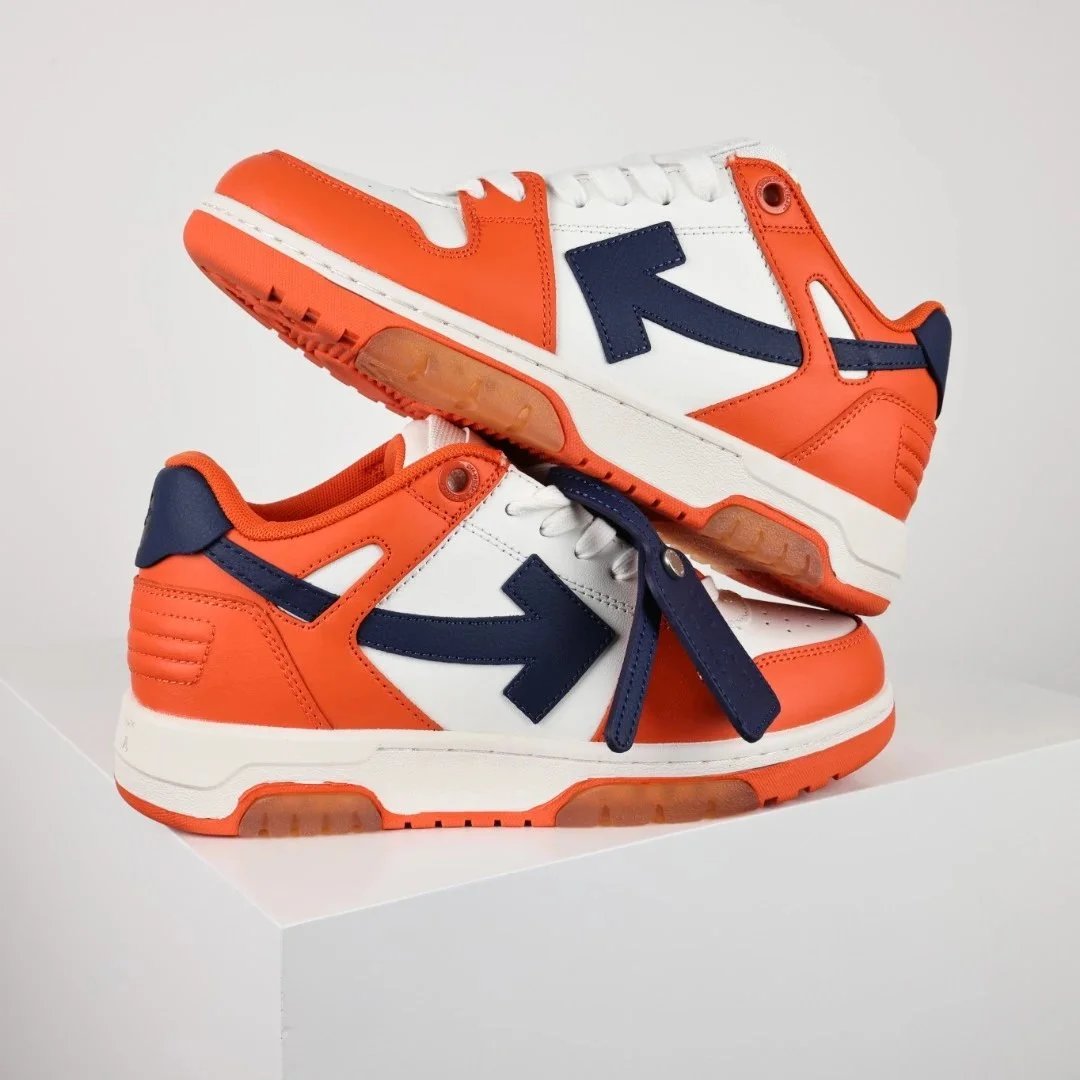 Off-White Diagonal Arrow Low White Pink Sneakers - 32