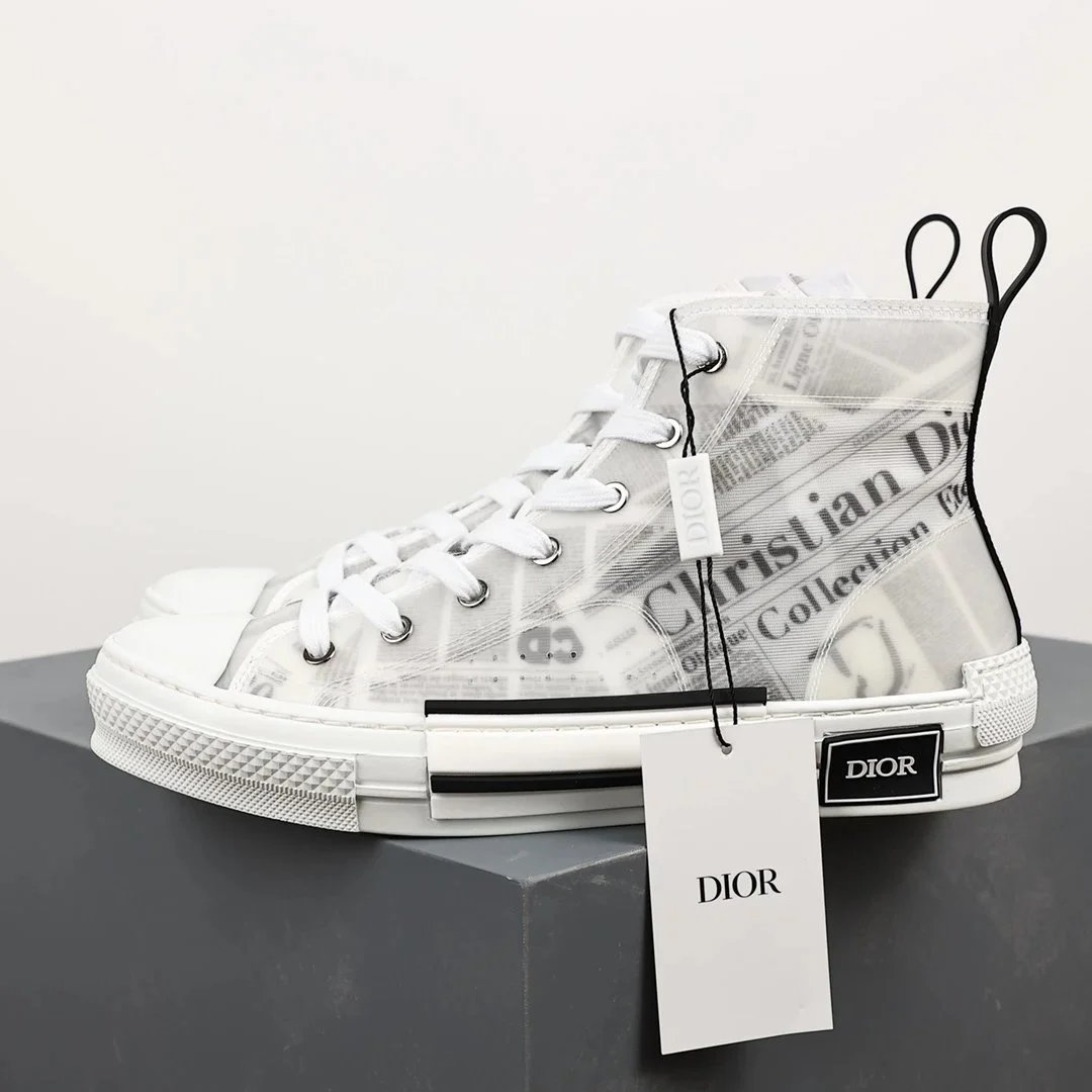 Dior B22 White/Black Newspaper Print