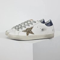 12-Gold Glitter Star Dark Blue Small Dirty Shoes