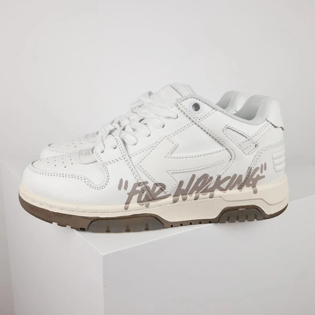 Off-White Diagonal Arrow 'For Walking' White Sneakers