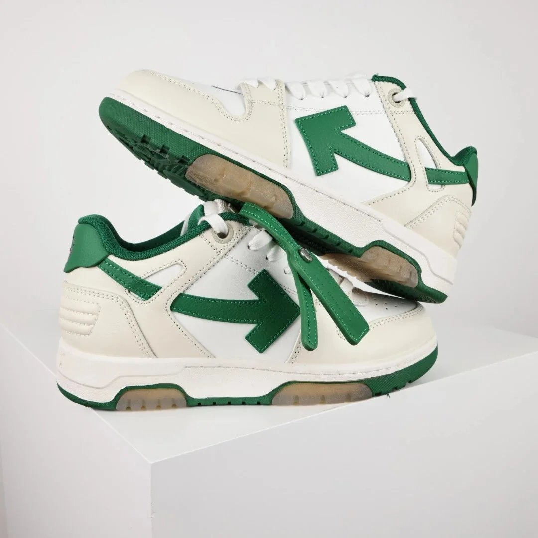 Off-White Diagonal Arrow Low White Pink Sneakers - 4