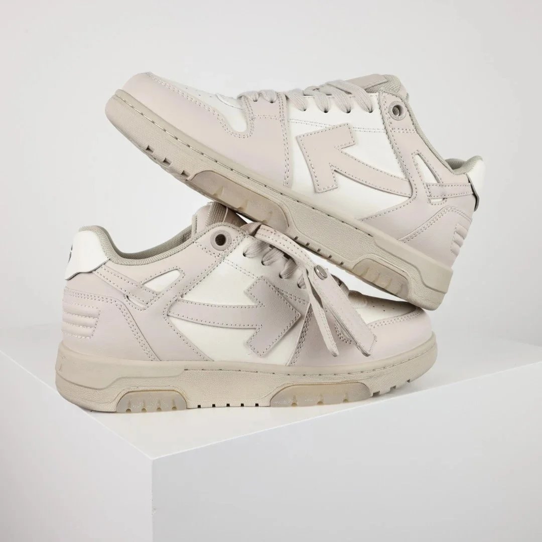 Off-White Diagonal Arrow Low White Pink Sneakers - 45