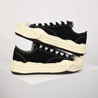 1-Three-color black cloth aged-style sole and toe cap