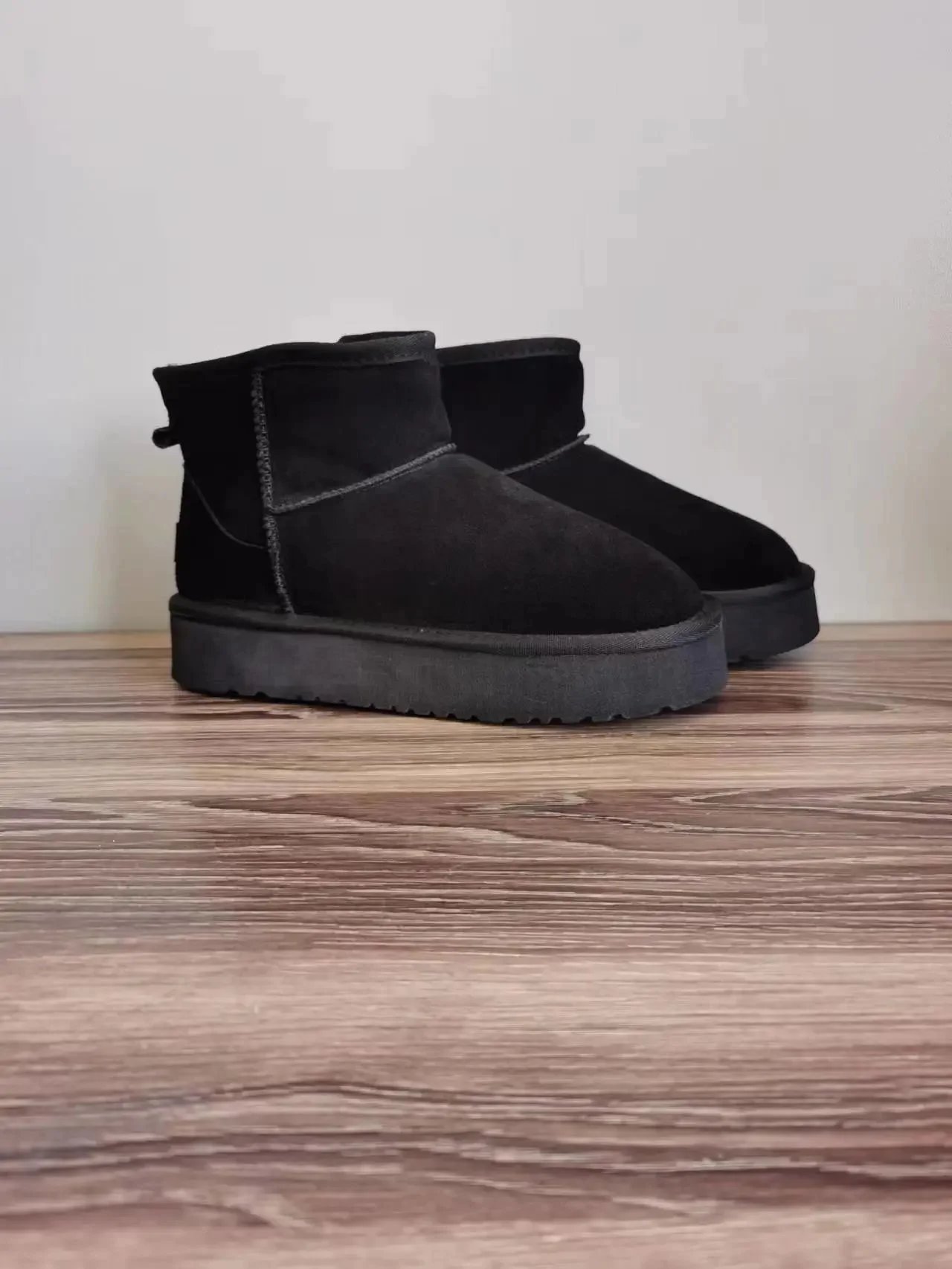UGG Classic Mini II Gray Suede Sheepskin Boots Snow Boots - 9