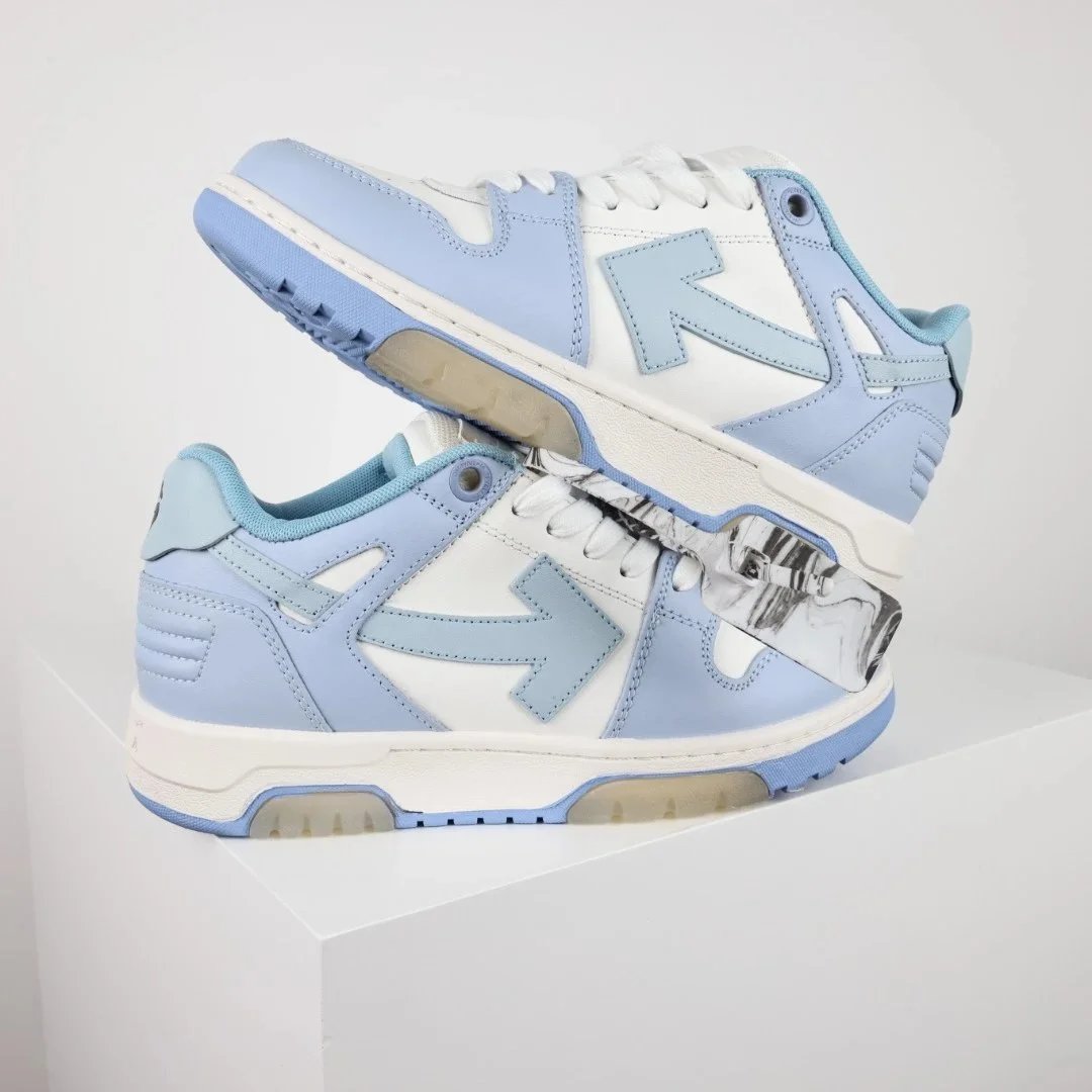 Off-White Diagonal Arrow Low White Pink Sneakers - 10